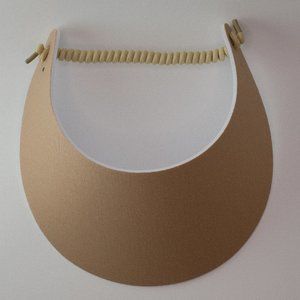 Women Sun Visor Hat, No Pinch Foam, Tan Color, Pool, Golf, Trip